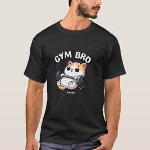 Gym Bro Cute Cat Gym Fitness Training Workout Cute T-Shirt