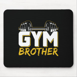 Gym Brother Training Fitness Workout Weightlifting Mouse Pad
