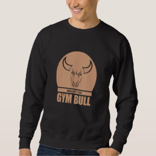 Gym Bulle Head Beast Beige Bodybuilding Gym Fitnes Sweatshirt