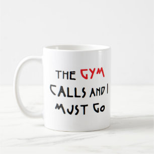 gym calls coffee mug