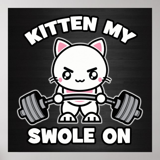 Gym Cat - Workout Motivational Poster (Front)