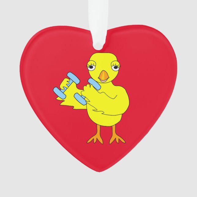 Gym Chick Ornament (Front)