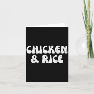 Gym Chicken And Rice Funny Workout Diet Fitness Me Card