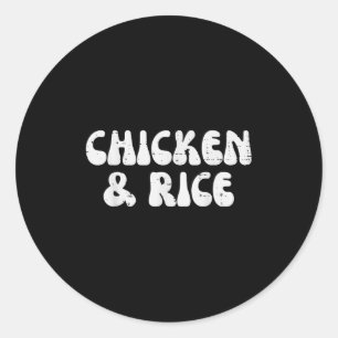 Gym Chicken And Rice Funny Workout Diet Fitness Me Classic Round Sticker