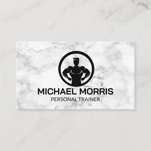 Gym Coach Personal Trainer  Business Card (Front)