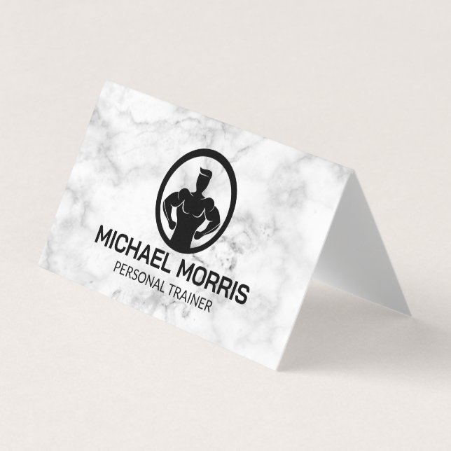 Gym Coach Personal Trainer  Business Card (Front)