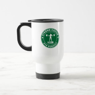 Gym coffee workout woman travel mug