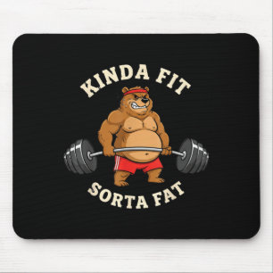 Gym Dad Bod Werlifting Bear Weightlifting Men Mouse Pad