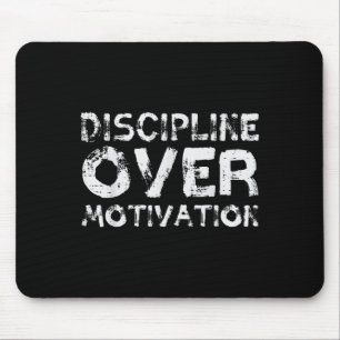 Gym Discipline Over Motivation Workout Fitness Men Mouse Pad