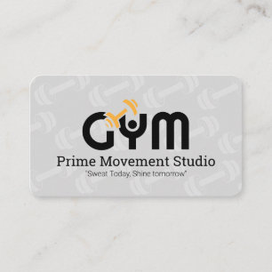 Gym Dumbbell Logo Health Fitness Business Card