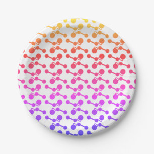 Gym Dumbbells Pattern Paper Plate