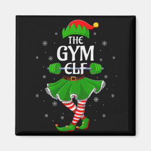 Gym Elf Christmas Family Workout Girls Women Elf S Magnet