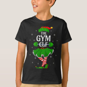Gym Elf Christmas Family Workout Girls Women Elf S T-Shirt