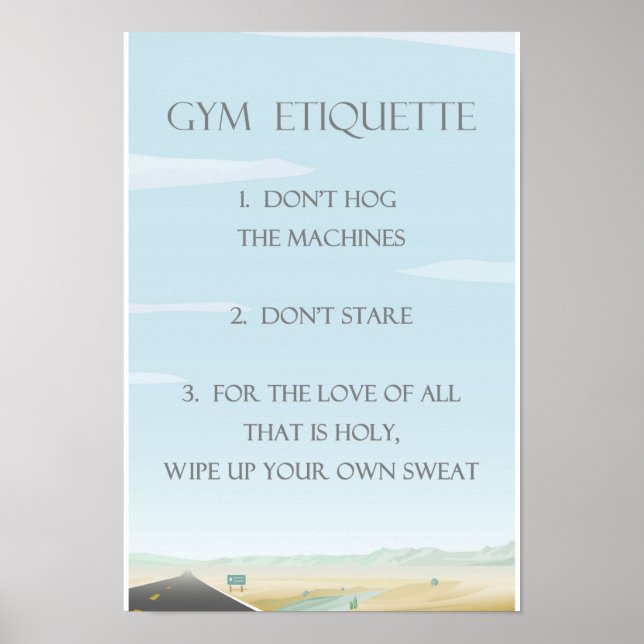 Gym Etiquette Poster (Front)