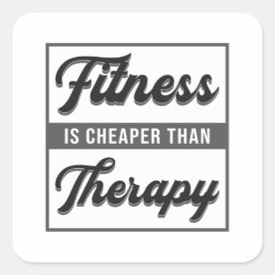 Gym Fitness Dance Dancing Work Sport Workout Gift Square Sticker