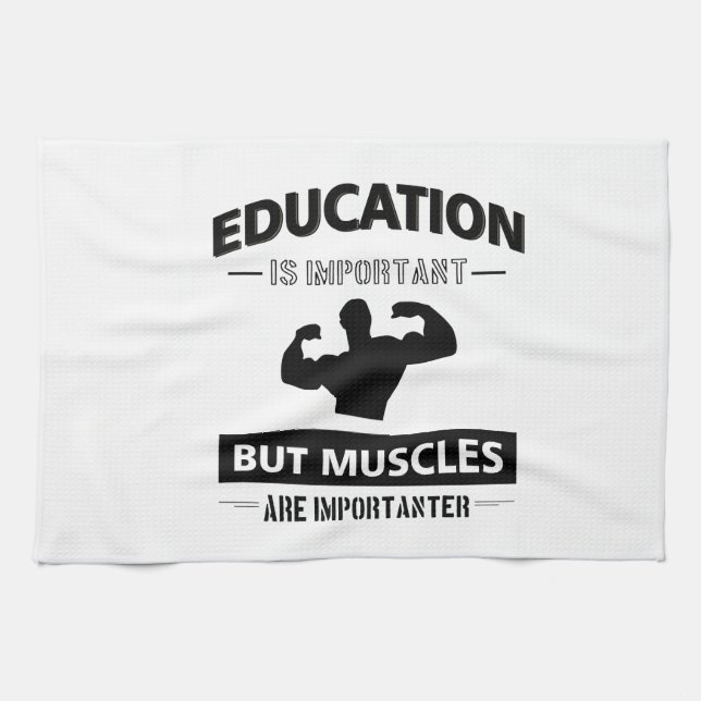 Gym fitness designs tea towel (Horizontal)