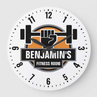 Gym Fitness Room Personalised Wall Clock