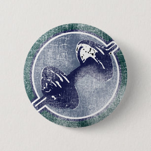 GYM fitness weight 6 Cm Round Badge