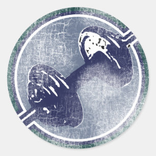 GYM fitness weight Classic Round Sticker