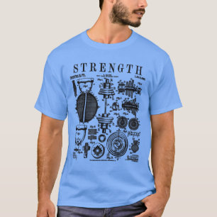 Gym Fitness Workout Dumbbell Kettlebell Vintage Pa T-Shirt