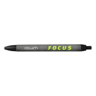 GYM FOCUS Modern Fitness Black Ink Pen