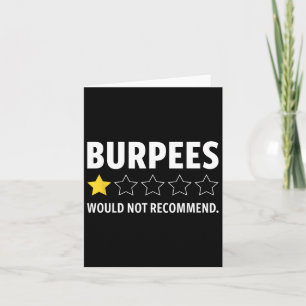 Gym Funny Fitness Burpees Bodybuilding Weightlifti Card