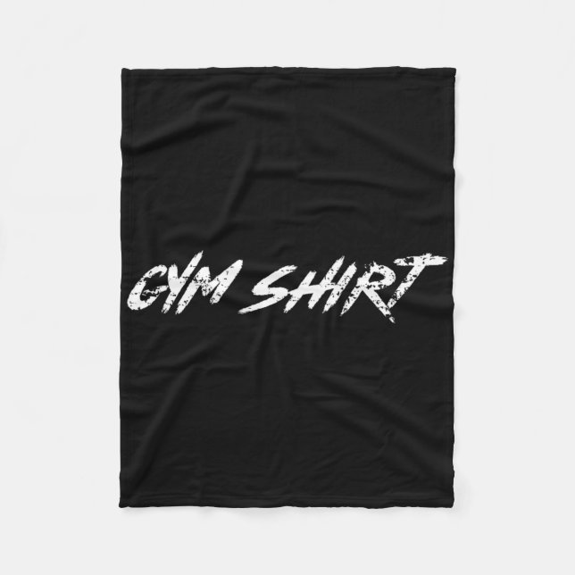 Gym Funny Weightlifting Bodybuilding Workout Power Fleece Blanket (Front)