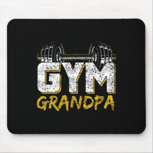 Gym Grandpa Workout Training Fitness Weightlifting Mouse Pad