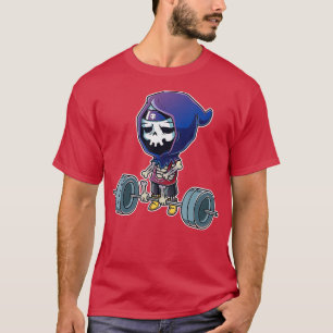 Gym Grim Reaper Deadlift Gym Workout Halloween Bod T-Shirt