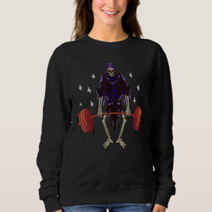 Gym  Grim Reaper Deadlift Workout  Occult 2 Sweatshirt
