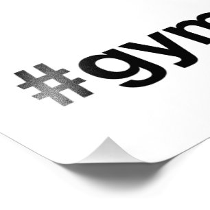 GYM Hashtag Photo Print