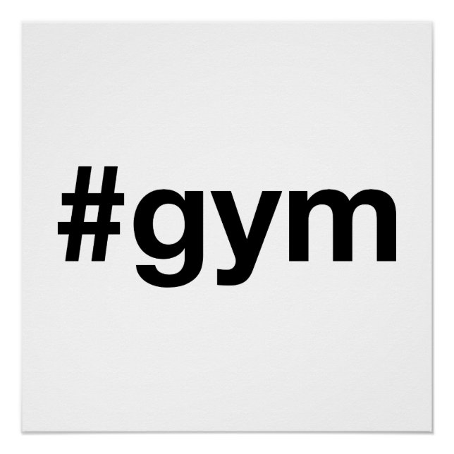 GYM Hashtag Poster (Front)