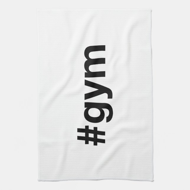 GYM Hashtag Tea Towel (Vertical)