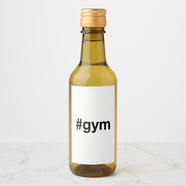 GYM Hashtag Wine Label (Front)