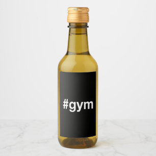 GYM Hashtag Wine Label