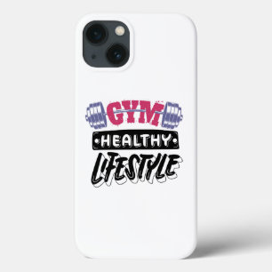 gym healthy lifestyle motivational design iPhone 13 case