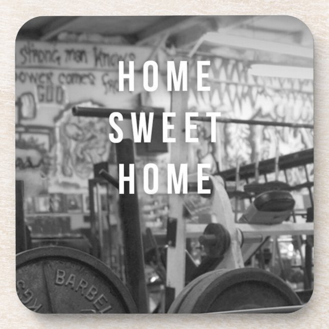Gym - Home Sweet Home - Barbell - Workout Coaster (Front)
