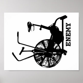 Gym Humor Black White Funny Workout Poster