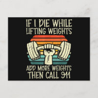Gym If I Die Lifting Weighs Funny Workout Fitness 