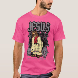 Gym Jesus Worlds Best Deadlifter Christian Workout T-Shirt