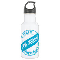 GYM JUNKIE. I TRAIN THEREFORE I AM. light blue