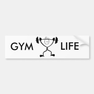 GYM LIFE BUMPER STICKER