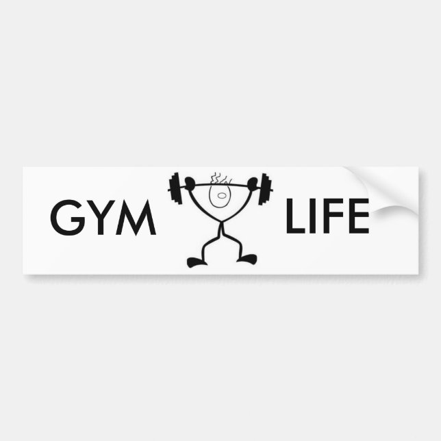 GYM LIFE BUMPER STICKER (Front)