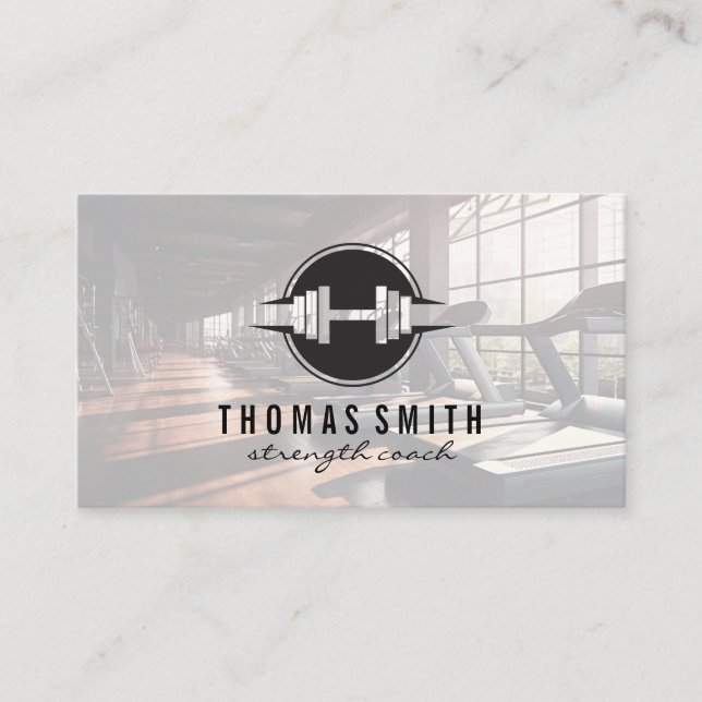Gym Logo | Fitness Centre Business Card (Front)