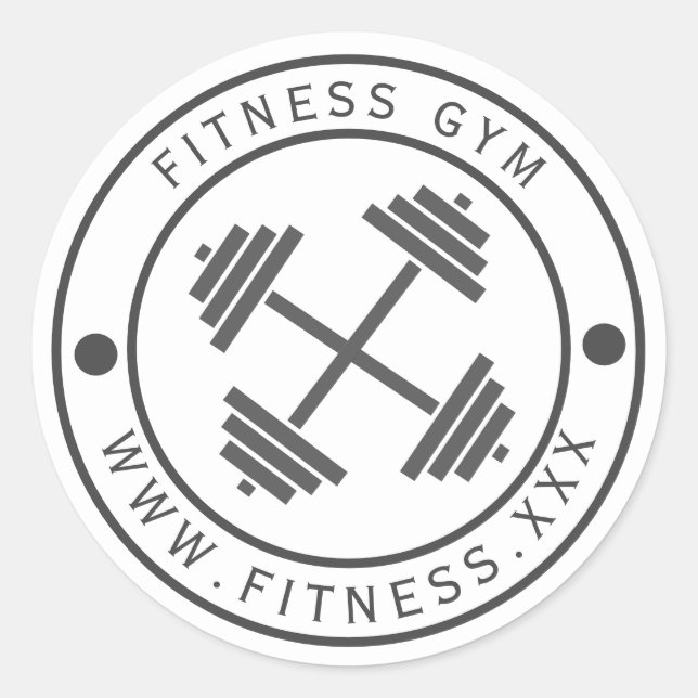 Gym logo Typography Sticker (Front)