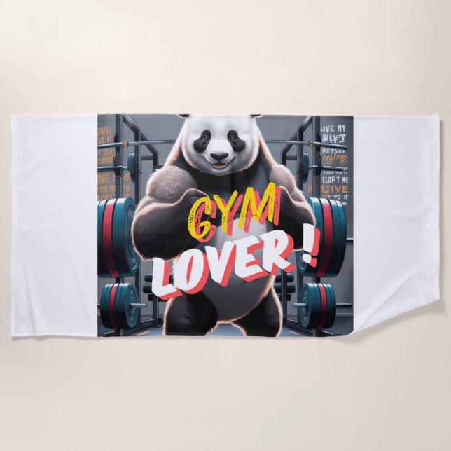 gym lover beach towel (Front)