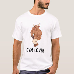 Gym Lover Bull Graphic Men’s T-Shirt