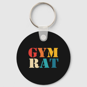 Gym Lover Workout Bodybuilding Retro Alphabet Gym Key Ring