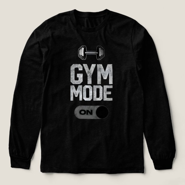 Gym Mode ON | Fitness Workout Motivation Design Tri-Blend Shirt (Design Front)