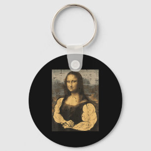 Gym Mona Lisa Muscle Fun Workout Fitness Bodybuild Key Ring